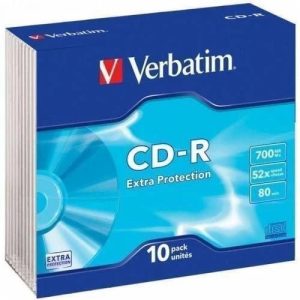 Datu nesējs Verbatim, 700 MB, 10gab.