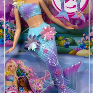 Lelle, nāriņa Mattel Barbie Mermaid Flower Magic JDM72, 30 cm, daudzkrāsaina