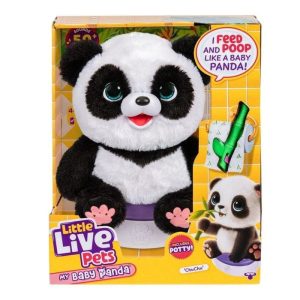 Interaktīva rotaļlieta panda Little Live Pets My Baby, balta/melna