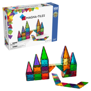 MAGNA-TILES Krāsaini magnētiskie konstruktori, 100 gab.
