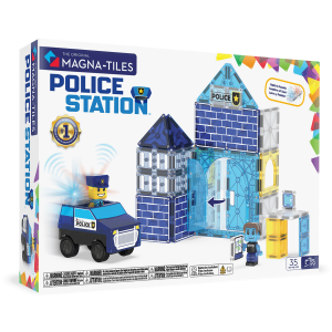 MAGNA-TILES Magnētiskais konstruktors Policijas iecirknis, 35 gab.