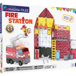 MAGNA-TILES Magnētiskais konstruktors Ugunsdzēsēju stacija, 50 gab.