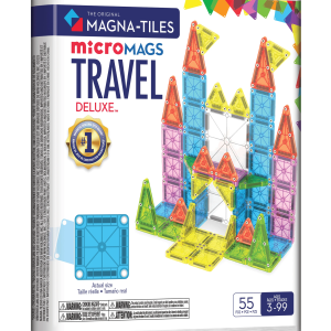MAGNA-TILES magnētiskais konstruktoru komplekts Travel Deluxe, 55 gab.