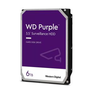 HDD-WESTERN DIGITAL-Purple- 6 TB-Serial ATA III-Buffer 256 MB-5400 RPM-3.5 "-WD64PURZ