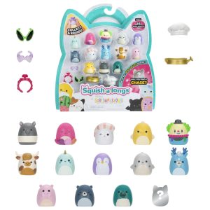 SQUISHMALLOWS SQUISH-A-LONGS figūriņas, 14 gab., 2,5 cm
