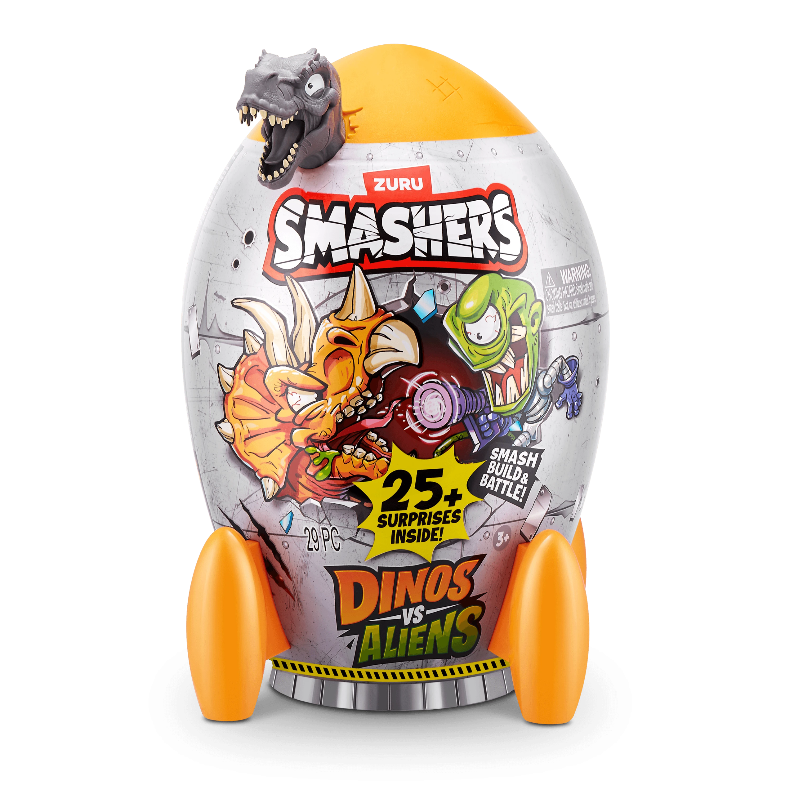 SMASHERS Rotaļu komplekts Dinos VS Aliens