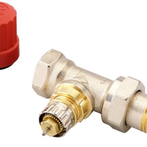 Ventilis Danfoss, taisns/termostatiskais, apkures sistēmām, 1/2 collas – ārējā vītne, 1/2 collas – iekšējā vītne