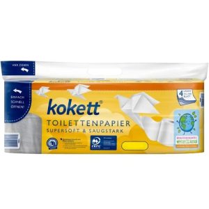 KOKETT 4 slāņu tualetes papīrs 10 ruļļi