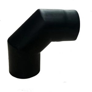 Dūmvada līkums Wadex, melna krās., 115 mm, 90 °
