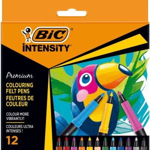 FLOMĀSTERI BIC INTENSITY FINE 12 KRĀSAS