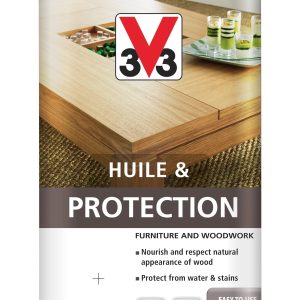 Eļļa mēbelēm V33 Huile & Protection, tumši brūna krās./palisandra krās., 0.5 l