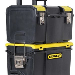 Instrumentu kaste Stanley, 48 cm x 28 cm x 63 cm, melna krās./dzeltena krās.