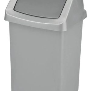Atkritumu tvertne Curver 4042 / R050882, sudraba krās./pelēka krās., 9 l, 38.1 cm x 18.9 cm