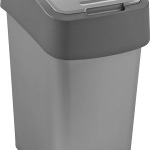 Atkritumu tvertne Curver 186157, sudraba krās./pelēka krās., 25 l, 47 cm x 34 cm