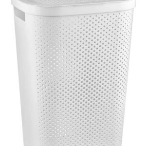 Veļas kaste Curver Infinity Dots, 60 l, balta krās., 44 cm x 35 cm