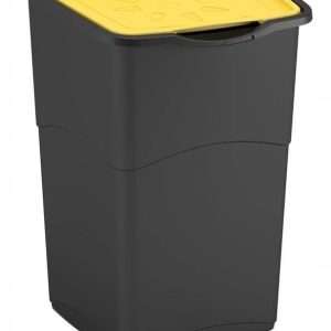 Šķirošanas tvertne Curver. 47 l. melna/dzeltena