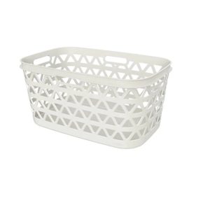 Veļas grozs Curver. 45 l. balta krās.. 57 cm x 37 cm