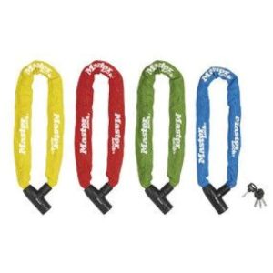 Velo ķēde ar atslēgu - krāsaina 8mm x 90 cm