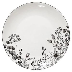 Vakariņu šķīvis. ziedu. 27cm