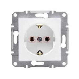 Kontaktligzda Schneider Electric Asfora EPH2970221, Iezemēta rozete, balta krās.