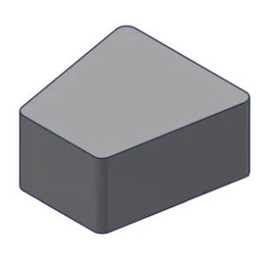 Ietves seguma plāksne Brikers, 12.5 x 8.1 x 6 cm, pelēka