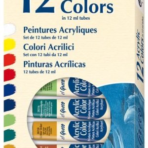 Krāsa akrila Kreul 28250, 12 ml, 12 kr., 12 gab.