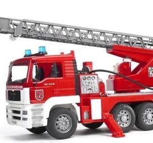 Rotaļu ugunsdzēsēju mašīna Bruder 02771, 1:16, sarkana krās.
