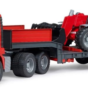 Celtniecības transportlīdzekļi Bruder Loader & telehandler MAN TGA 02774, 1:16, melna krās./sarkana krās.