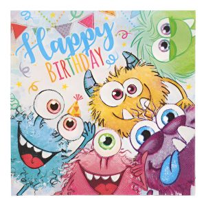Salvetes Funny Monsters 33x33cm 3-kārt. 20gb