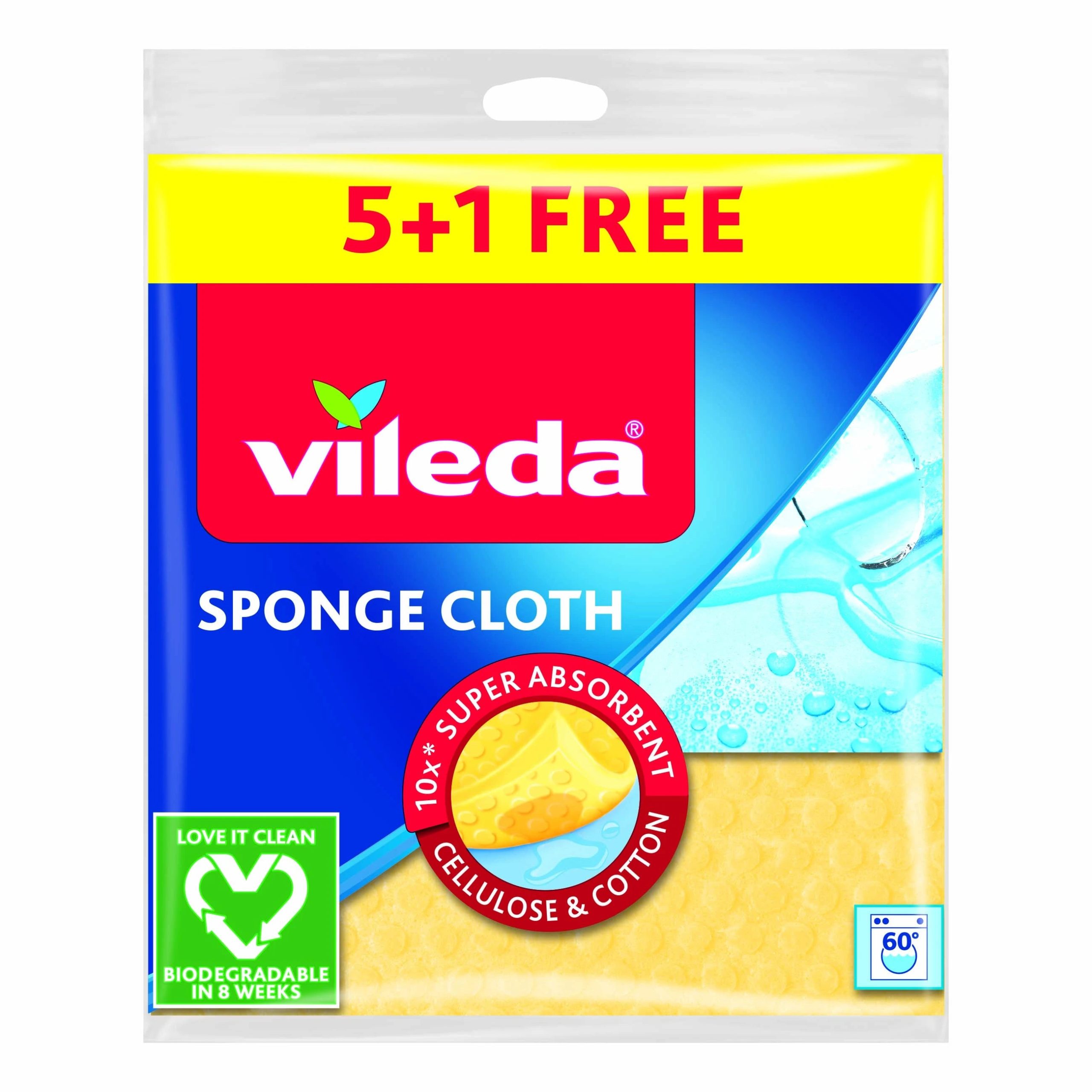 Lupatiņa, virtuvei Vileda VILE28175, daudzkrāsaina, celuloze, 6 gab.