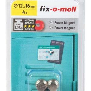 Magnēts Fix-O-Moll 3562820, pelēka krās., 4 gab.