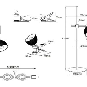 Galda stāvlampas Reality MAXIMA, LED, 3W