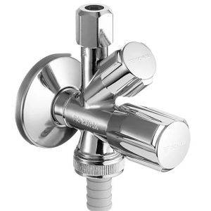 Ventilis Schell, stūra, veļas mazgājamo mašīnu pievienošanai, 3/8 collas – ārējā vītne, 1/2 collas – ārējā vītne, 10 mm –