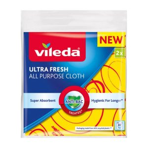 Lupatiņa, universāli Vileda Ultra Fresh VILE23959, dzeltena krās., poliesters/poliamīds/mikrošķiedras, 2 gab.