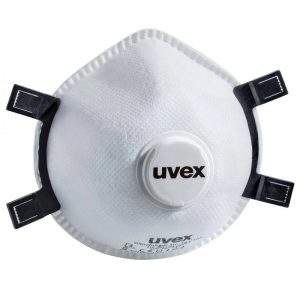 Respirators. ar vārstu Uvex. balta. Universāls