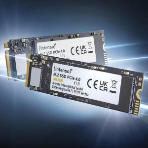 SSD-INTENSO-MI500-500GB-M.2-NVMe-3D NAND-Write speed 4000 MBytes/sec-Read speed 5300 MBytes/sec-4mm-TBW 300 TB-MTBF 1500000