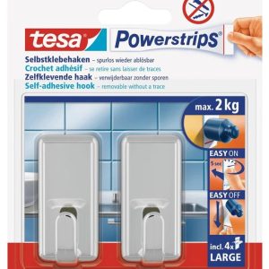 Drēbju āķis Tesa Powerstrips, hroma krās.