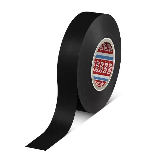 Elektrības izolācijas lente Tesa Premium, melna krās., 33 m