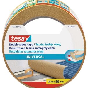 Līmlente Tesa Universal, divpusējs, 25 m x 50 mm