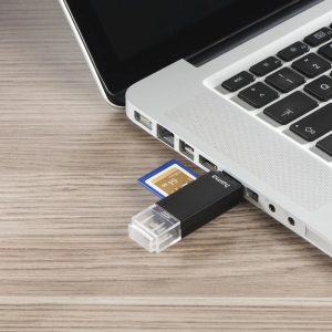 Hama 00181056 USB 2.0 OTG Card Reader Aluminium