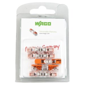 Vadu savienojums Wago 221-2411/5, 2 x 0,2-4 mm², 32 A, caurspīdīga krās./oranža krās., 5 gab.