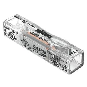 Vadu savienojums Wago 2773-2401/5, 2 x 0.75-4 mm², 32 A, caurspīdīga, 5 gab.