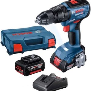 Bezvadu triecienurbjmašīna- skrūvgriezis ar bateriju Bosch Professional GSB 18V-50 1x2Ah,1x5Ah, GAL 1800CV, LC, 18 V, 2 Ah/5 Ah