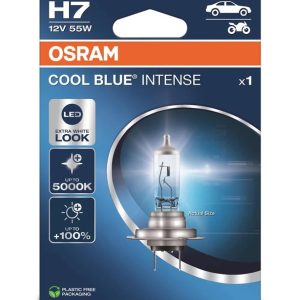 Auto spuldze Osram 64210CBN-1BL, halogēnā spuldze, caurspīdīga/zila, 12 V