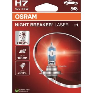 Auto spuldze Osram 64210NL-1BL, halogēnā spuldze, caurspīdīga/balta, 12 V