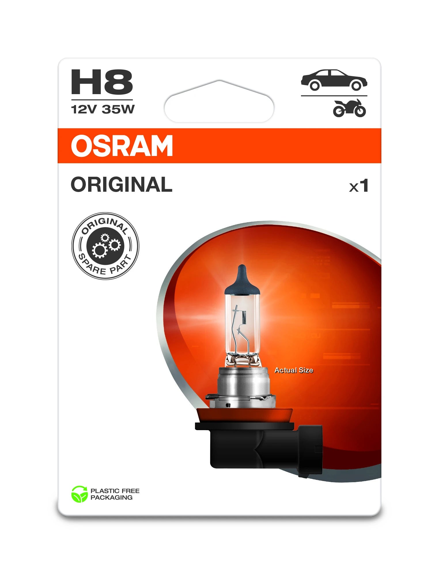Auto spuldze Osram 64212-1BL, halogēnā spuldze, caurspīdīga, 12 V