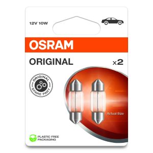 Auto spuldze Osram 6438-2BL, kvēldiegu spuldze, caurspīdīga, 12 V