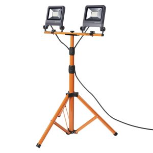Celtniecības prožektors ar statīvu, brīvi stāvošs Osram, 60 W, 6000 lm, 4000 °K, IP65, pelēka