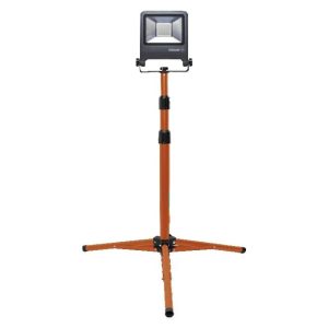 Celtniecības prožektors ar statīvu, brīvi stāvošs Osram, 50 W, 4500 lm, 4000 °K, IP65, pelēka