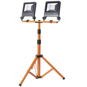 Celtniecības prožektors ar statīvu, brīvi stāvošs Osram, 100 W, 10000 lm, 4000 °K, IP65, pelēka